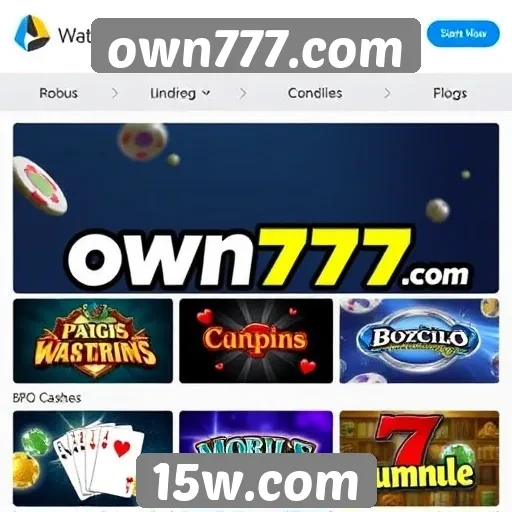 Variedade de jogos disponíveis no own777 para os jogadores